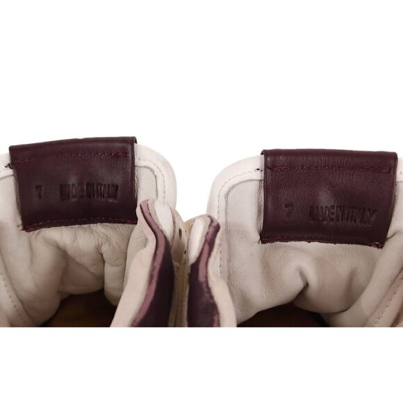 Rhude Rhecess-Hi Sneakers 7 Men's White Maroon Sneakers New - Picture 9 of 13